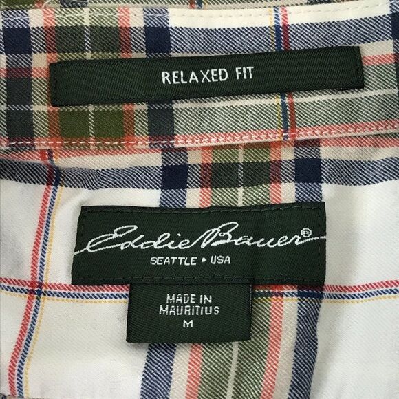 Eddie Bauer Button Down Shirt Men's Medium Relaxed Fit Long Sleeve Cotton Casual - Picture 8 of 10